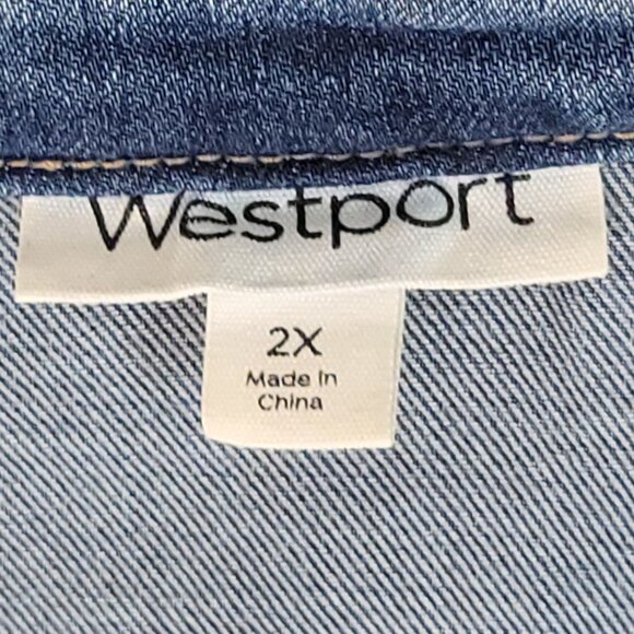 Womens Westport 2X Denim Jacket With Rhinestone Studded Detail Western Cowgirl - Picture 2 of 12